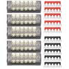 5pcs Dual Row 6 Positions 600V 15A Screw Terminal Block   Preinsulated Terminal Barrier Strip