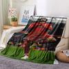 Mohamed Salah Printed Flannel Blanket, soft throw for bedroom sofa, washable, fan merchandise, great gift.