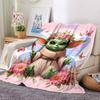 Customiz Name Personality Yoda Blanket Soft &Warm Sofa Office Bed Travel Lunch Break Blanket, Gift Suitable All Seasons