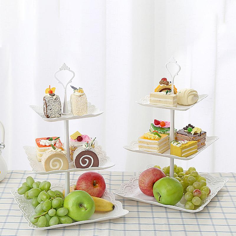 2/3-ярусная подставка для кексов, сервировочная подставка, десертная башня, поднос для фруктов, для чаепития, детского праздника, свадьбы, рождественской вечеринки