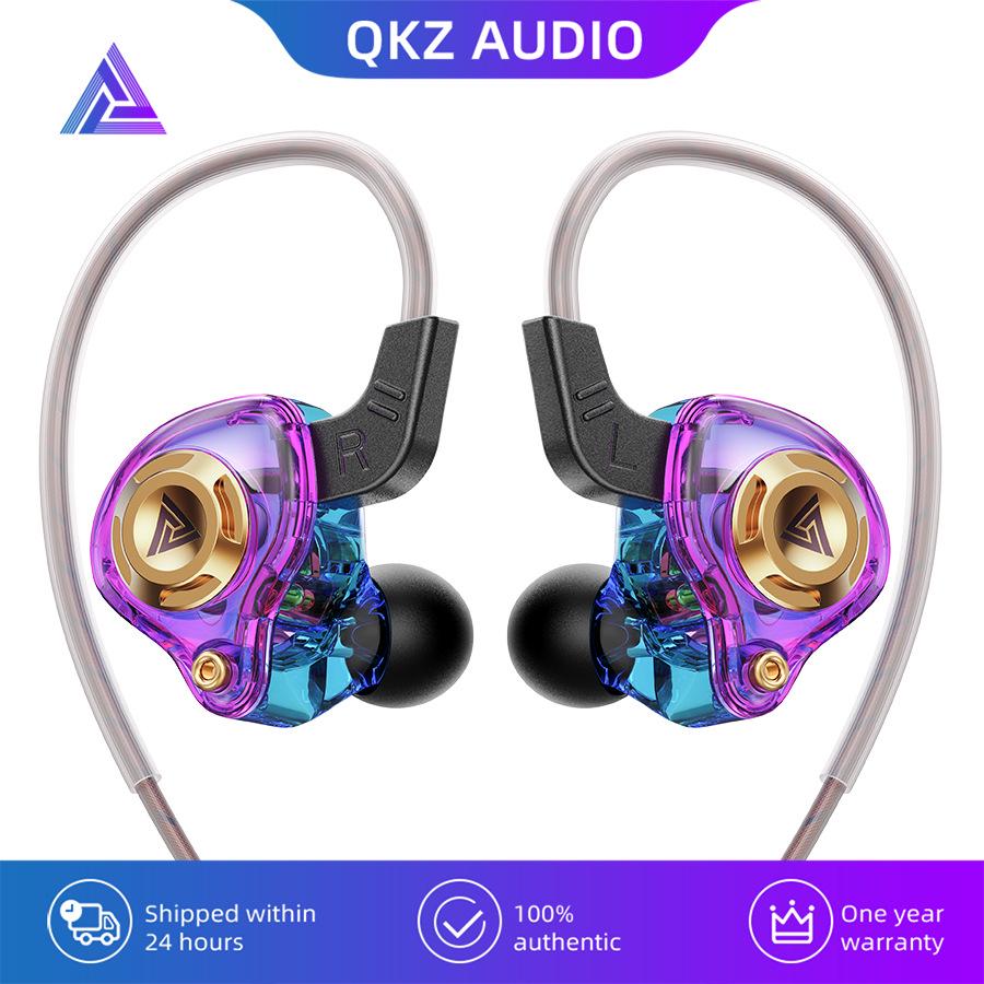 QKZ AK6 SRS Внутриканальные HiFi наушники с динамическими драйверами, мощным басом, встроенным управлением и проводным подключением для спорта