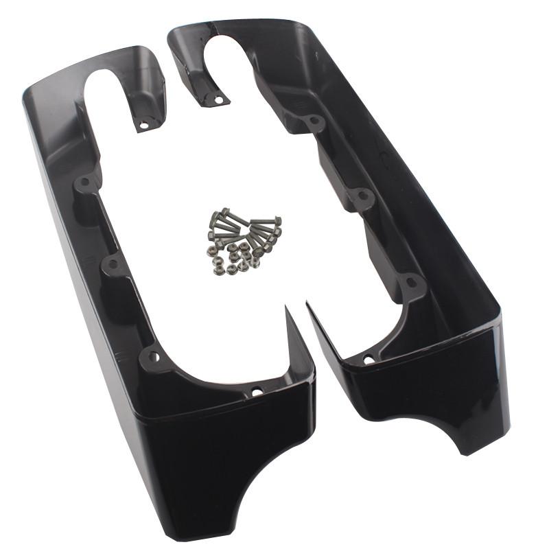 Для Harley Touring Electra Glide Street Glide Road King Ultra Classic 1994+ Черный Moto 4-дюймовое Жестко Растянутое Расширение Кофра