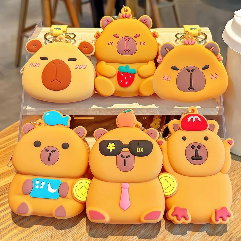 Adorable Capybara Silicone Coin Purse - Cute Cartoon Design for Kids