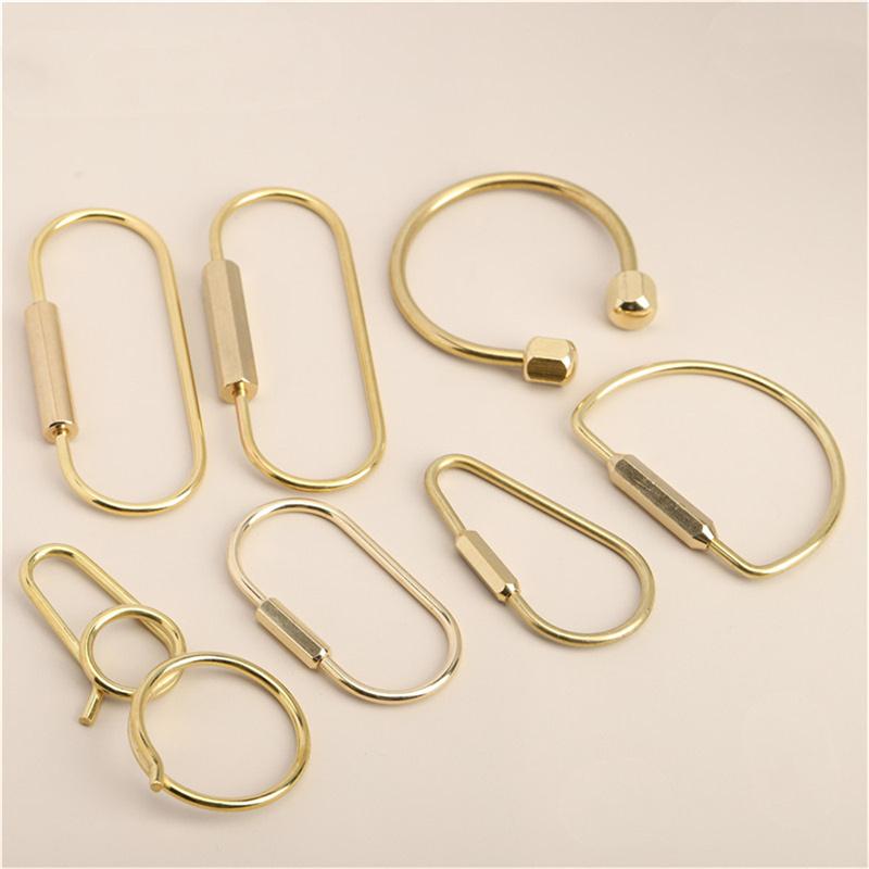 Brass Screw Lock Camping Survival Carabiner Key Ring Accessories