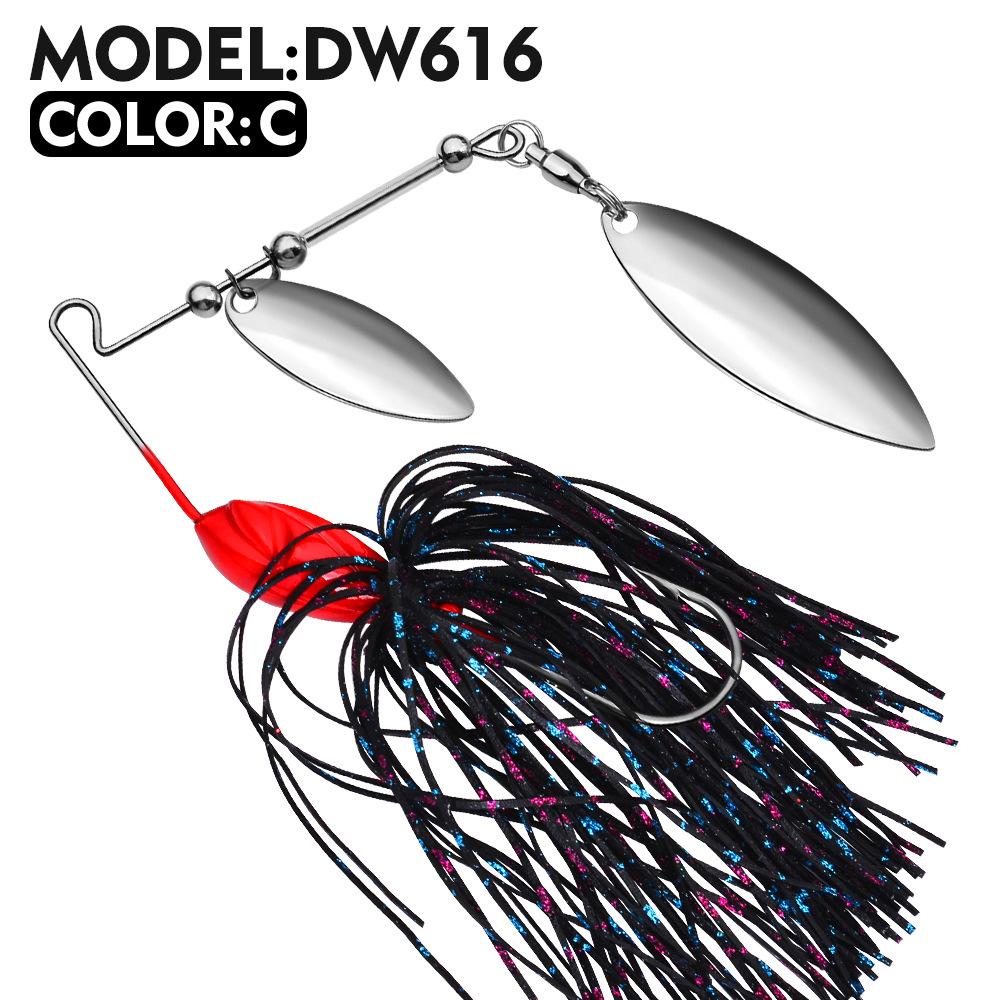 Bearded Lao Lure Bait 10G 14G Tassel Glitter Anti Hanging Bottom Lure Fake Bait Biomimetic Bait Spinnerbait