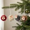 Soft Reindeer Hanging Decorations for Christmas, 12 Complete Characters with Wood Features for Holiday Boughs, Glass Displays, and Gift Wrapping