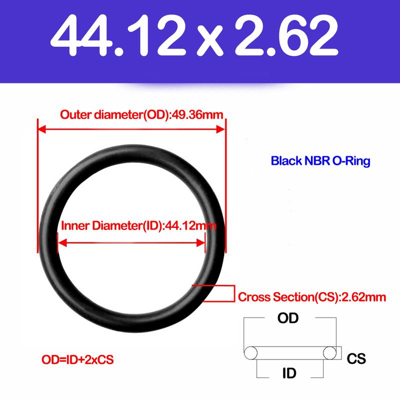WD CS 2,62/2,65 мм, уплотнительное кольцо O-ring из NBR, нитрильные резиновые шайбы для автомобиля, автотранспортного средства, внутренний диаметр 1,24--247,32 мм, ВД x Толщина стенки