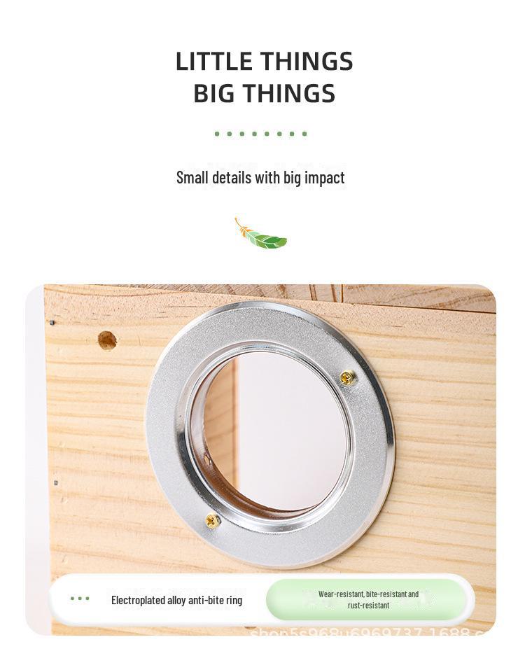 Clear Parrot Breeding Box, Black Phoenix Tiger Skin Peony Design, Hanging Bird Nest House.