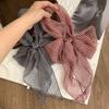 Silk Scarf High Sense Fashion Versatile Multi-functional Long Streamer Decorative Scarf Plaid Headscarf Headband Decorative Belt