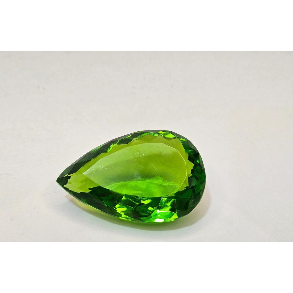 Natural Shine Green Peridot Pear Cut 98-99 Ct Fabulous Certified Loose Gemstone