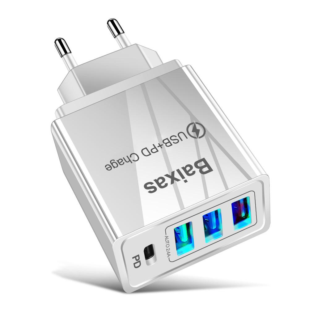 Универсальное 4-портовое USB-зарядное устройство для путешествий 5 В/2,4 А, адаптер быстрой зарядки - вилка AU/EU/UK/US