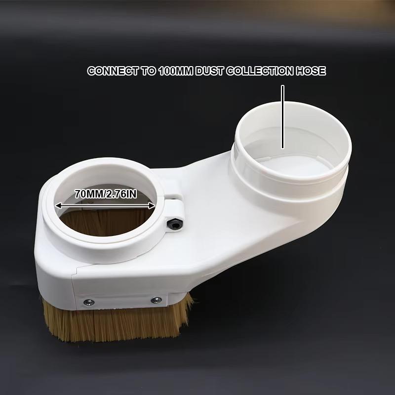 CNC Spindle Shoe Dust Collector 70MM 75MM 80MM 85MM 90MM 100MM Dust Boot Cleaner Dust Cover Brush for 100MM Hose CNC Router