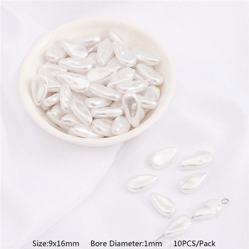 10/20 шт./упак., высококачественные бусины из АБС-пластика с искусственным жемчугом неправильной формы, свободные бусины для ожерелья, ювелирные аксессуары