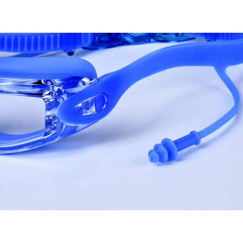 1 шт., взрослые плавательные очки HD, плавательные очки, непромокаемые силиконовые беруши, большая оправа, защита от запотевания, профессиональная водонепроницаемая защита ушей