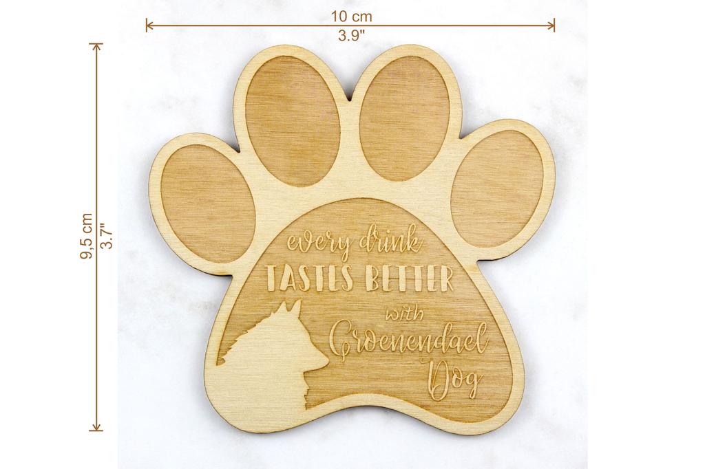 Groenendael Belgian Shepherd Dog – Mug coaster, engraved coaster with dog | Art-Dog