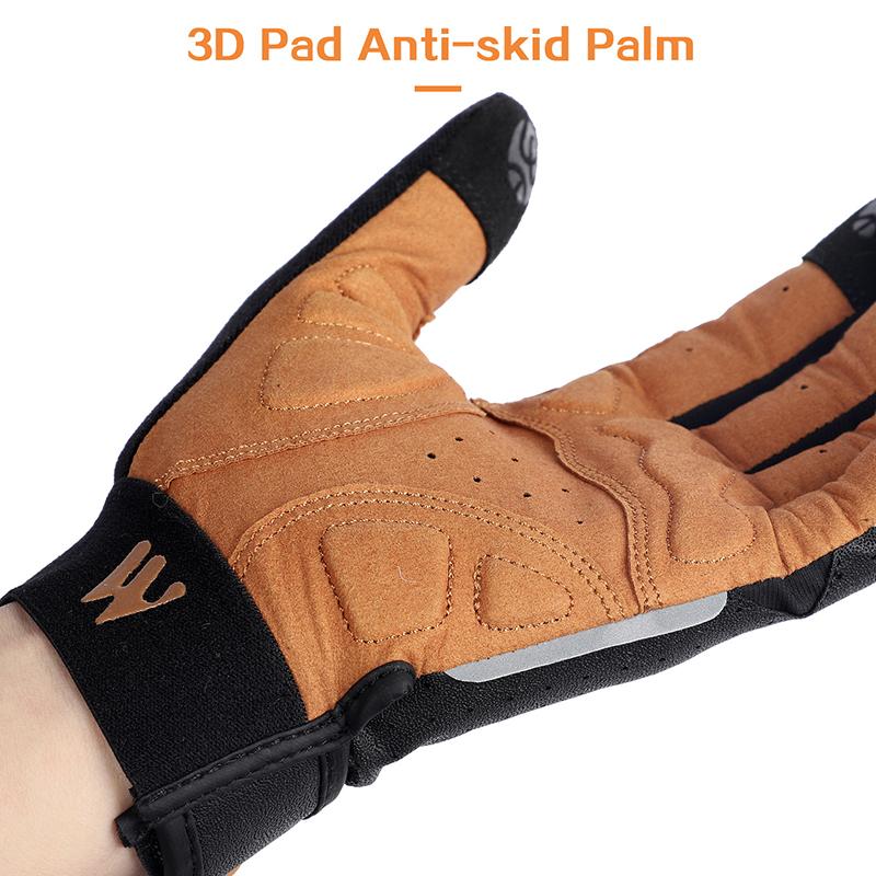 WEST BIKING Cycling Gloves Breathable Full Finger Mitts MTB Bicycle Sports Gloves Men Women Spring Autumn Gym Motorcycle Gloves