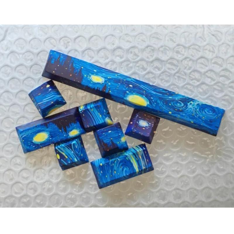 8 шт. DIY Персонализированные Колпачки для Клавиш 5-сторонняя Сублимация Красителя 6.25u Пробел Оригинальный Профиль для Игровых Механических Клавиатур