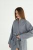 Long Thin Unisex Bathrobe With Pockets, 100% Cotton, Quick-Drying, M