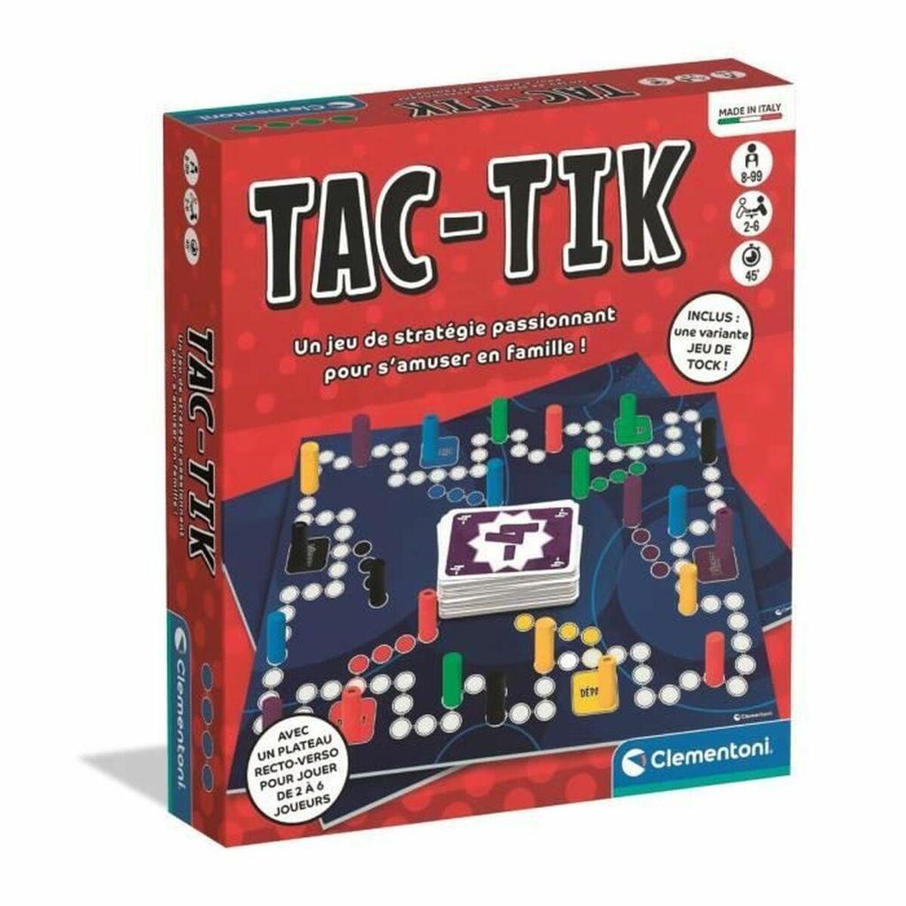 Clementoni Tac-Tik board game 24 pawns double-sided board