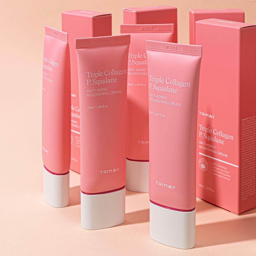 Trimay Антивозрастной питательный крем с тройным коллагеном и скваланом