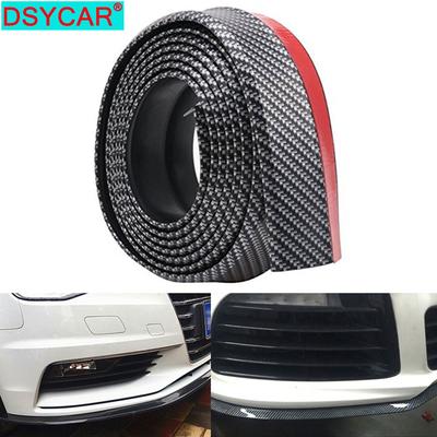 DSYCAR 1 комплект, 8,2 фута/2,5 м, универсальный передний бампер из углеродного волокна, полоса для губ, сплиттер, боковая юбка для обода автомобиля, грузовика