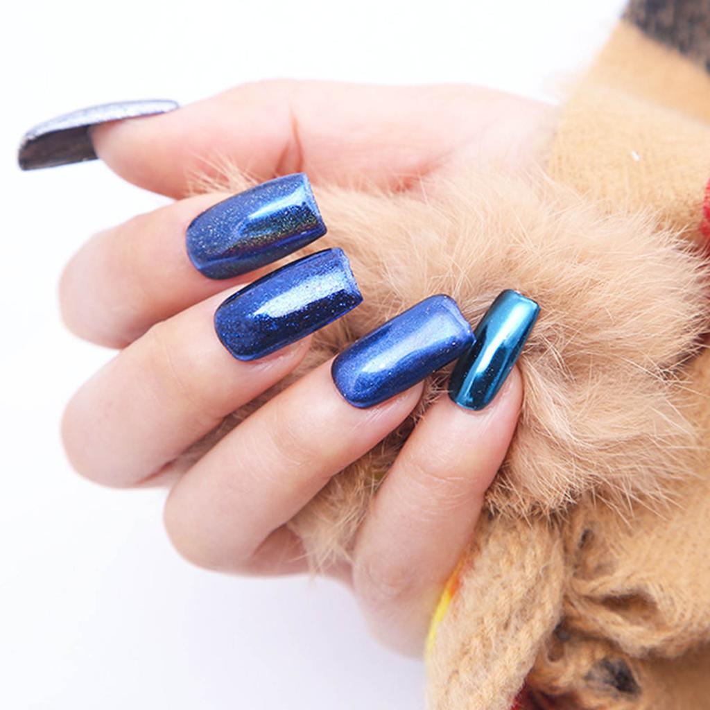 Nail Powder Glitter Set with Brushes Nail Decors Mirror Effect Chrome Metallic Nail Manicure Pigment Equipment Gel Nail Polish