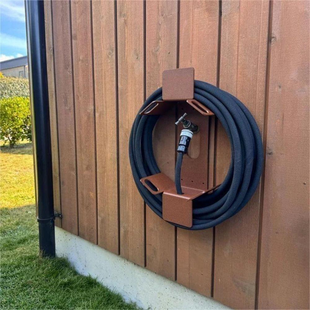 Sturdy Garden Hose Rack Heavy-Duty Garden Hose Hanger Wall Mounted Hose Holder Garden
