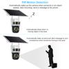 Triple-Screen Solar-Powered Surveillance Camera: 360° Outdoor Day-Night Full-Color Remote Wireless 4G/Wifi Camera Three-screen Surveillance
