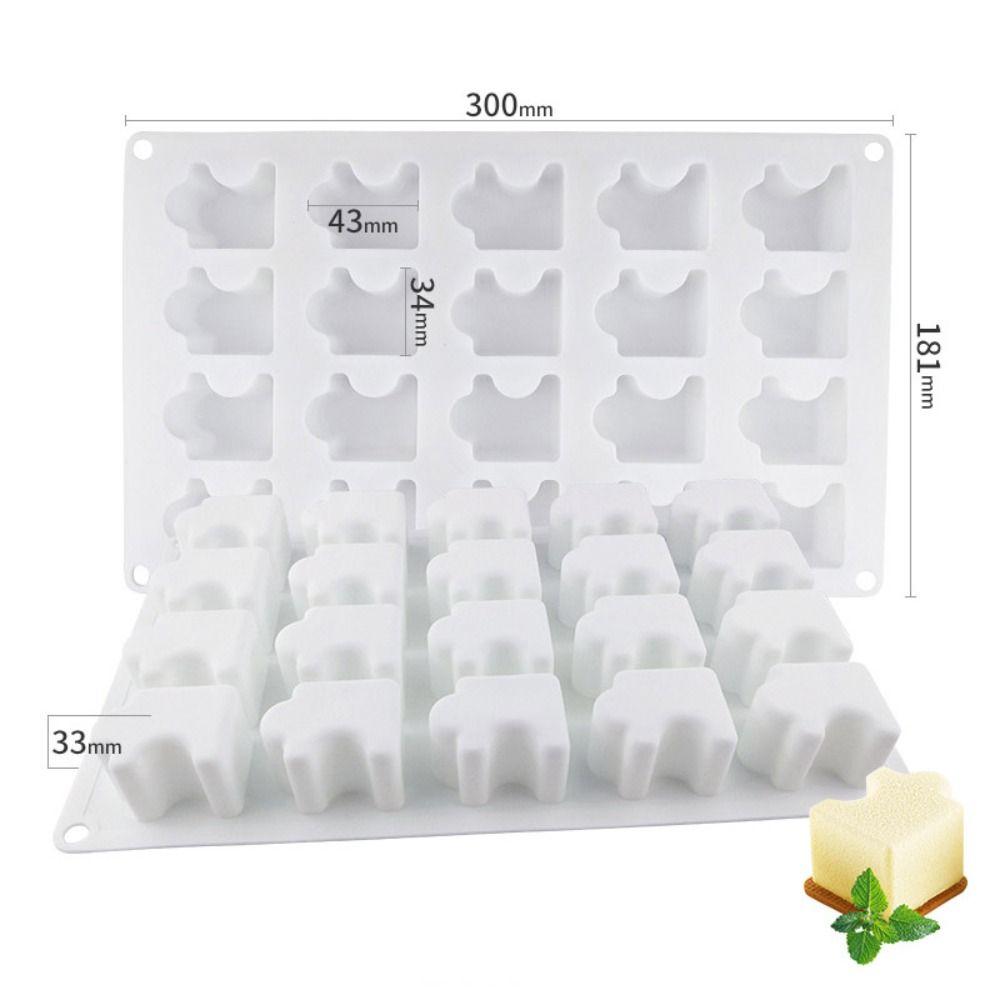 20 Holes Puzzle Mousse Mold 3D Cake Mold Ice Cream Baking Mould  Kitchen