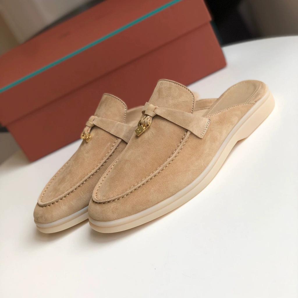 Fashion Design Suede Loafer Men Summer Flat Moccasins Comfortable Luxury Geniune Leather Men's Loafer Casual Women Shoes