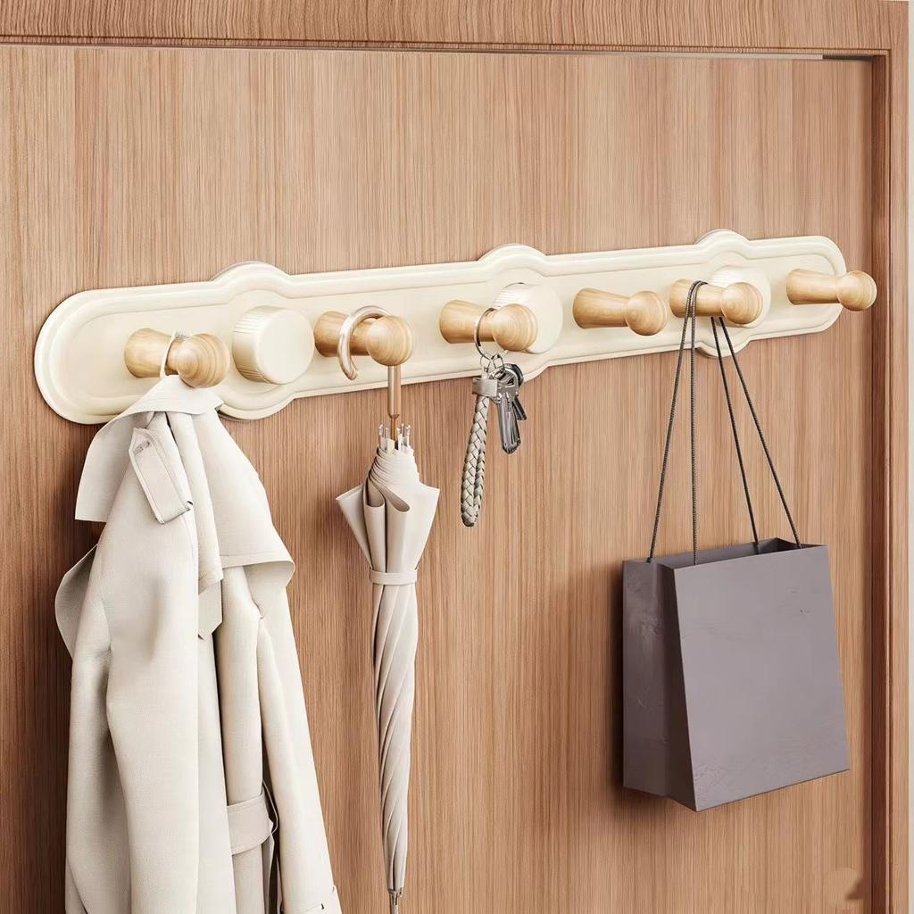 Suction cup wall mounted hanger, space saving circular hook rack, universal hook for clothes and bags behind doors