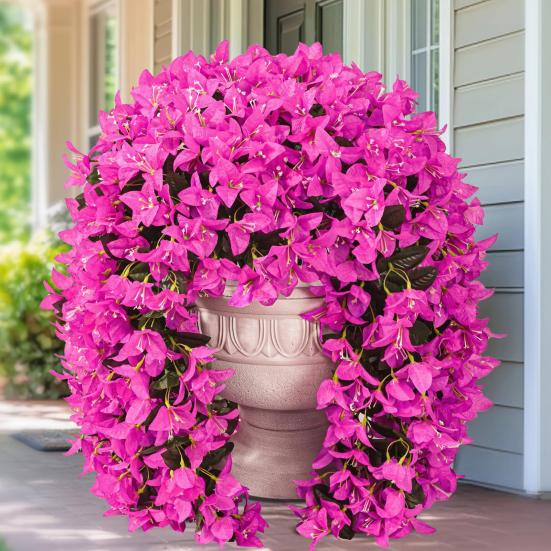 2 шт. Подвесная искусственная бугенвиллия великолепная Устойчивая к УФ-лучам Реалистичный искусственный цветок Свадебная вечеринка В помещении