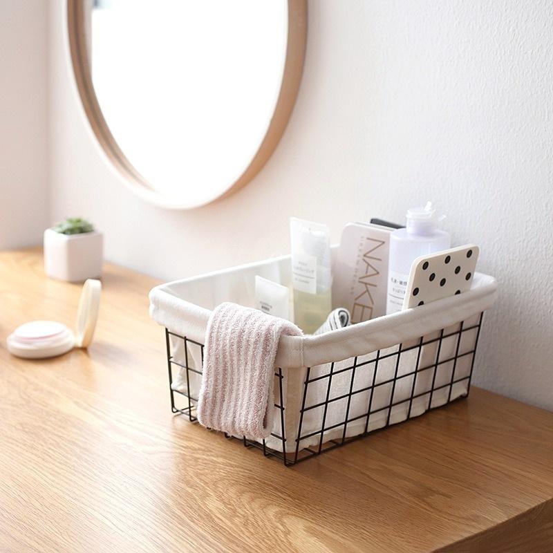 Японская корзина для хранения из кованого железа, настольная корзина для хранения, кухонная корзина для хранения, коробка для хранения в ванной