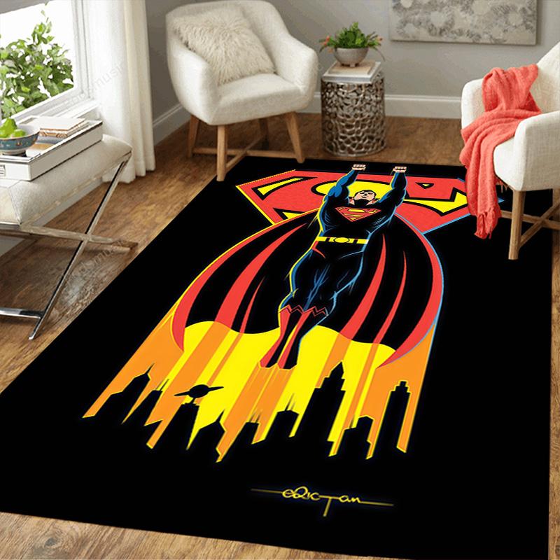 Super Hero Bold Pattern Area Rug Soft Non-Slip Durable Mat for Bedroom Living Room Gaming Room
