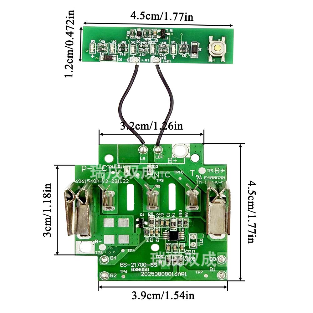 BAT618 10x21700 Lithium Ion Battery Case Storage Box PCB Charging Protection Circuit Board for Bosch 18V Li-ion Battery Housings