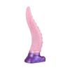 Pink Purple Long Dragon Tongue Silicone Textured Dildo 28 Centimeter 8.5 645 Gram Fantasy Dildos