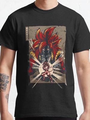 Аниме Dragon Ball Производные Футболка с принтом Гоку с коротким рукавом Мужская и женская Летняя мода 2025 Повседневная хлопковая одежда