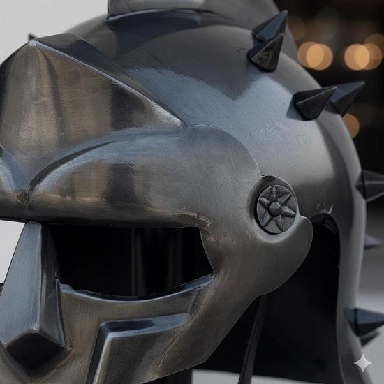 Римский шлем гладиатора Черный Ручной работы Стальной Доспех Воина, Носимый Средневековый Косплей Шлем для Реконструкции, LARP Дисплей