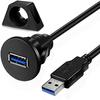 Удлинительный кабель Широкая совместимость USB 3.0 Папа-Мама Встраиваемый в панель Кабель-удлинитель данных для автомобиля