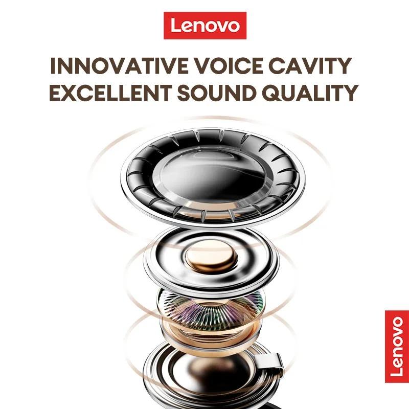 Оригинальные беспроводные наушники Lenovo LP27 ANC с функцией интеллектуального шумоподавления, наушники TWS Bluetooth 5.4, наушники-вкладыши, музыкальная игровая гарнитура с двойным режимом