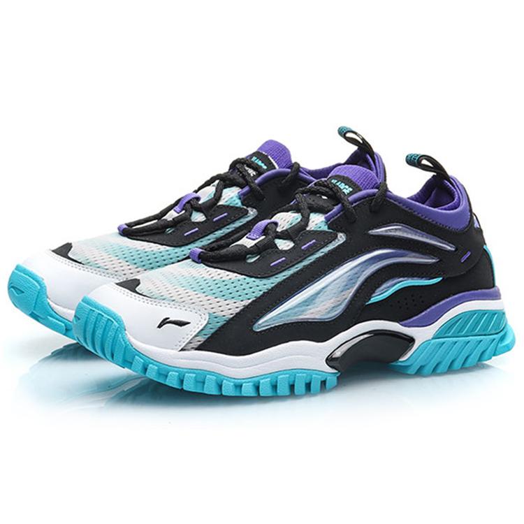 Li Ning Aurora Skywalk Bad Five Xlarge Амортизация Нескользящая Низкие Спортивные Повседневные Кроссовки Мужские Синий Черный AGLP115-2