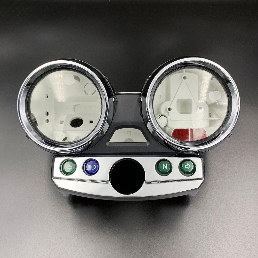1 Комплект Хромированная Крышка Спидометра и Тахометра для Мотоцикла Оболочка Корпуса Датчика Скорости Moto для Kawasaki ER5 ER 5 ER-5 ER500