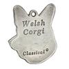 Cardigan Welsh Corgi - Silver-plated key ring with dog, handbag decoration, backpack pendant by Art-Dog brand