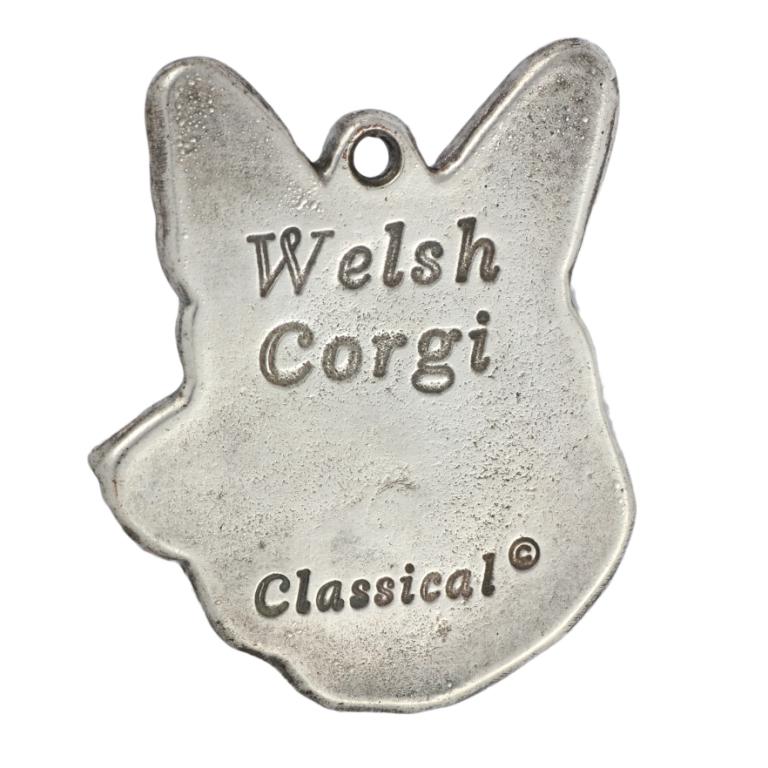 Cardigan Welsh Corgi - Silver-plated key ring with dog, handbag decoration, backpack pendant by Art-Dog brand