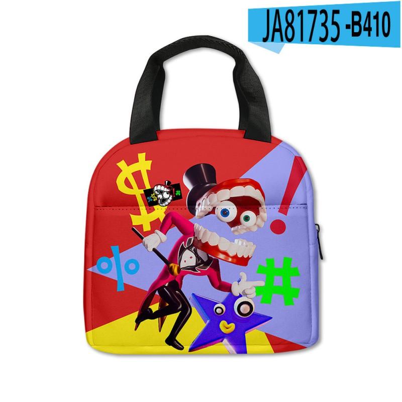 Kids Insulated Lunch Bag With Fun Digital Circus Design Preschool School Use