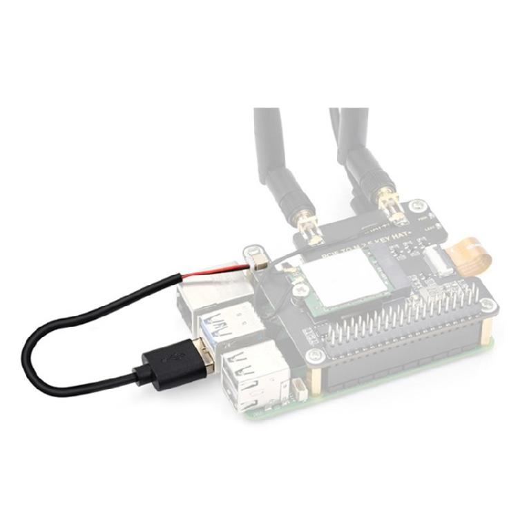 PCIe To M.2 E Key HAT+ Adapter Card Support For Pi 5 Expansion Board Various Wireless Cards Support WIFI5 Wifi6e
