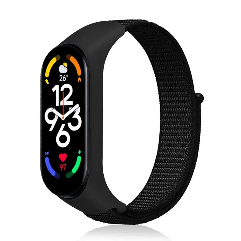 Нейлоновая петля для Xiaomi Mi Band 7-7 nfc smartwatch браслет Sport Miband7 Correa сменный браслет smart band 7 6 5 4 3 ремешок