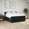 Кровать с пружинным блоком и матрасом Черная 180 x 200 см Ткань