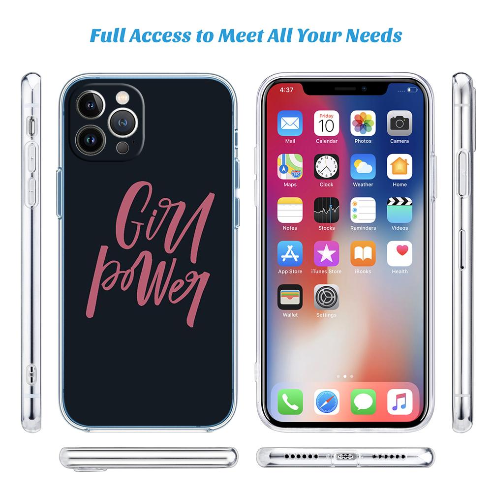 PP38 Girl Power Fight Soft Shell Transparent Phone Case for Samsung Galaxy A04 A04S A14 A23 A34 A54 M23 M33 M52 M53