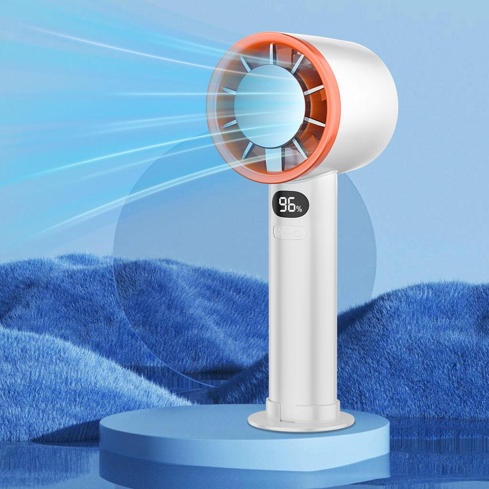 For Camping Hiking Fishing Portable Hand Fan Ice Induced Eddy Current Fan Mini Pocket Summer Cooling Wireless Air Circulators